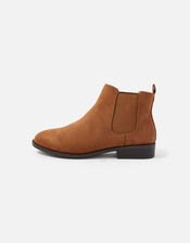 Suedette Chelsea Boots, Brown (BROWN), large