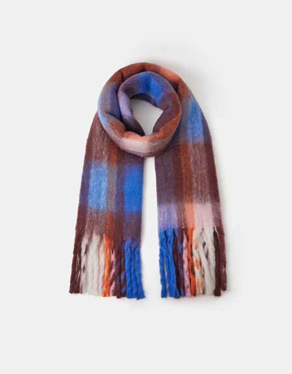 Super Soft Check Scarf, , large