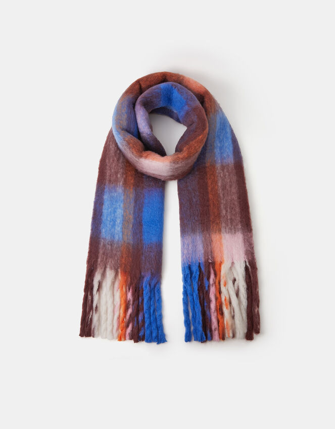 Super Soft Check Scarf, , large