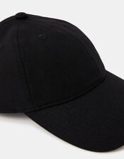 Twill Baseball Cap, Black (BLACK), large