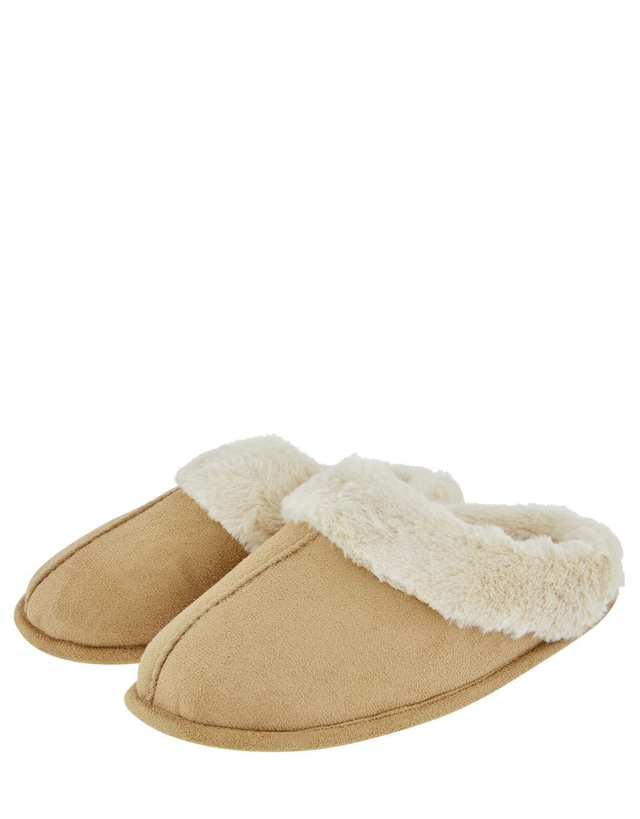 Suedette Mule Slippers Tan Slippers Accessorize Global