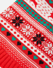  Christmas Fairisle Dog Jumper , Pink (PINK), large