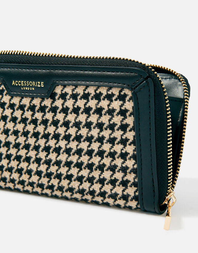Large Dogtooth Zip Around Purse , , large