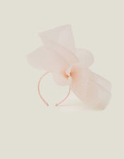 Pleated Fascinator, Pink (PALE PINK), large
