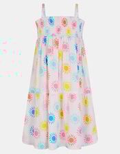 Girls Sunshine Print Dress, Multi (BRIGHTS MULTI), large