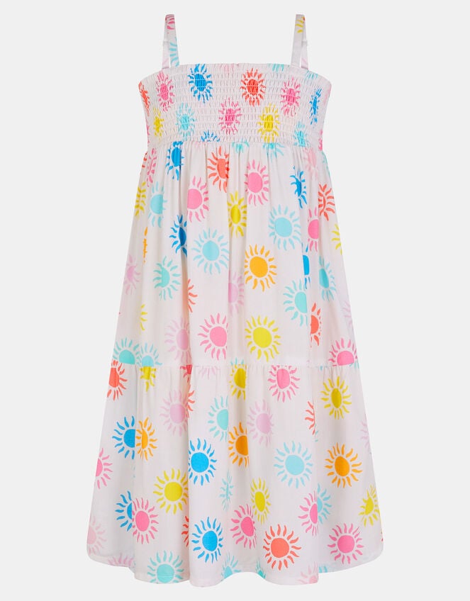 Girls Sunshine Print Dress, Multi (BRIGHTS MULTI), large