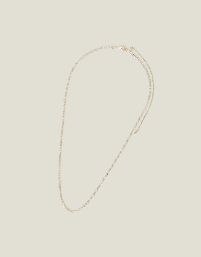 Sterling Silver-Plated Chain Necklace, , large