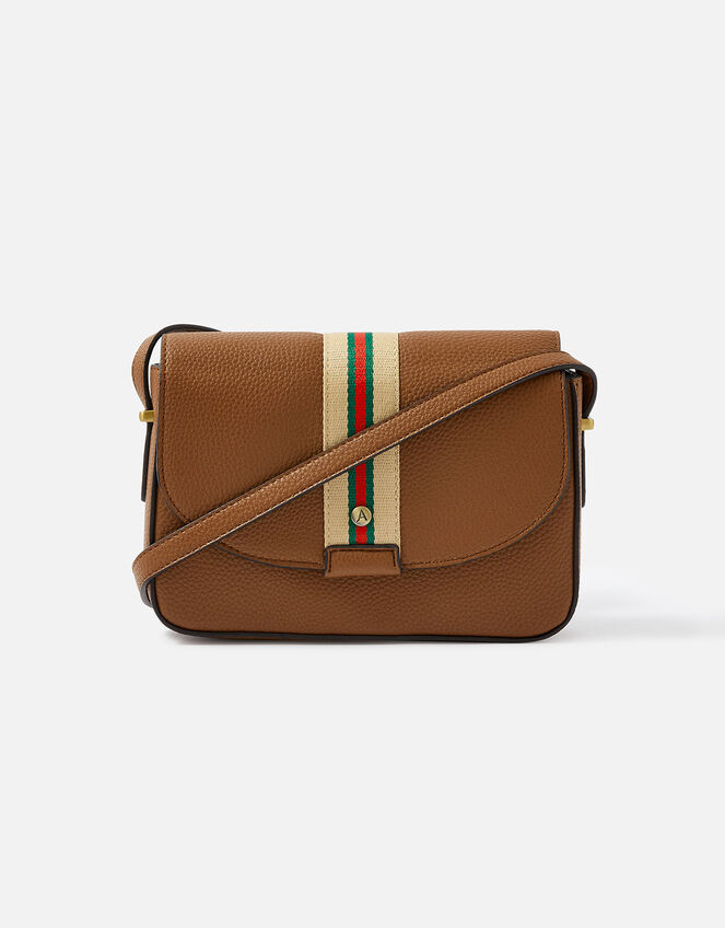 Webbing Cross-Body Bag, Tan (TAN), large