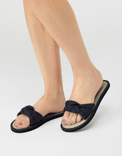 Black Knotted Slider, Black (BLACK), large