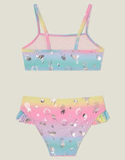 Girls Ombre Foil Print Bikini Set, Multi (BRIGHTS MULTI), large