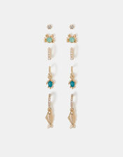 5-Pack Fish Stud & Hoop Earrings, , large