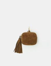Tassel Suede Airpod Case Keyring, , large