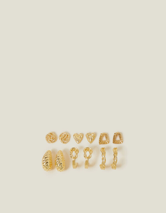 6-Pack Twist Stud and Hoop Earrings, , large