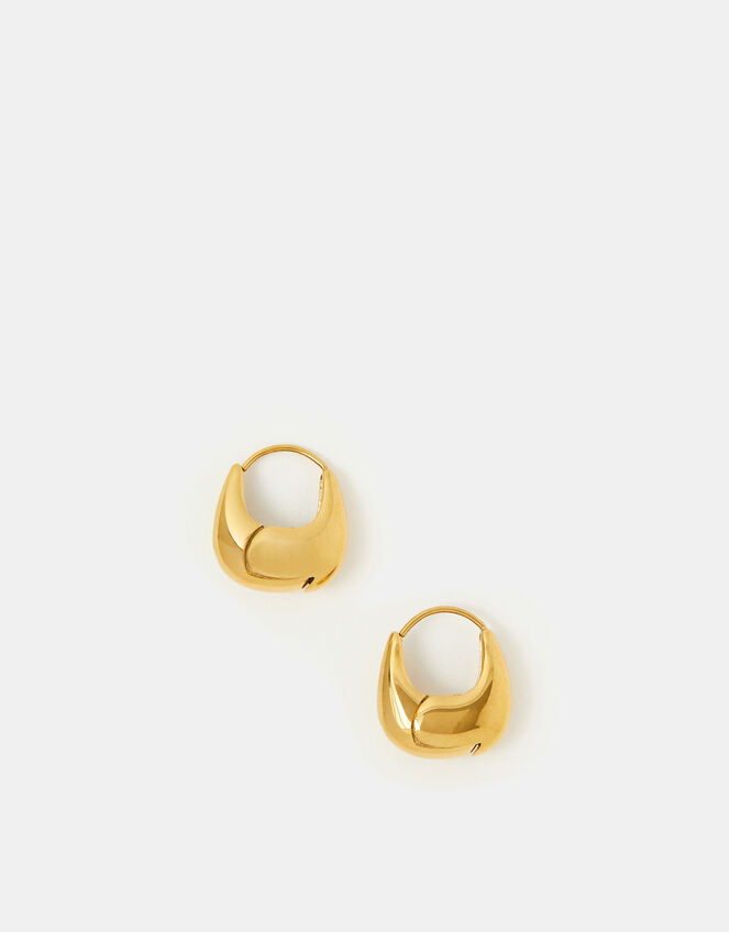 Stainless Steel Horseshoe Hoop Earrings, , large