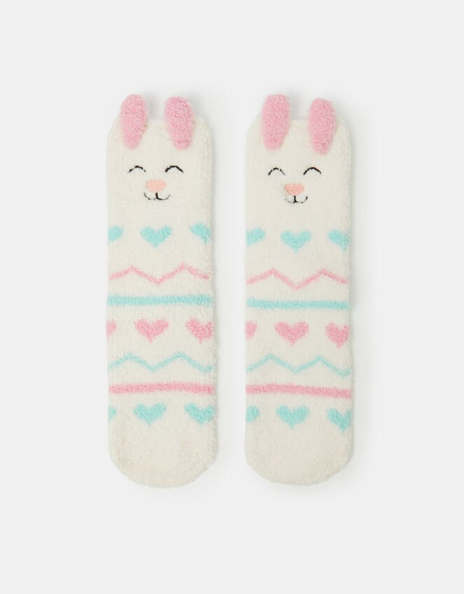 Girls Bunny Bed Socks, Pink (PINK), large