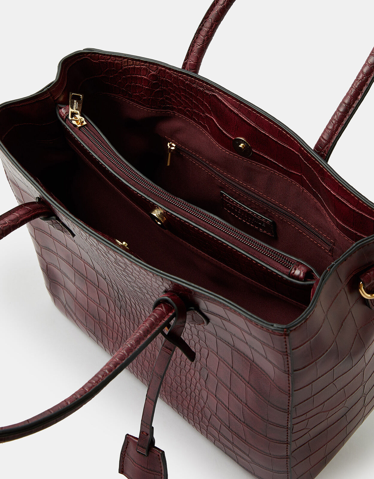 Burgundy croc handbag 2025