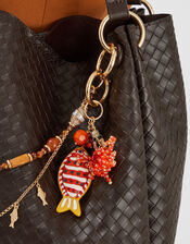 Fish Beaded Bag Charm, , large