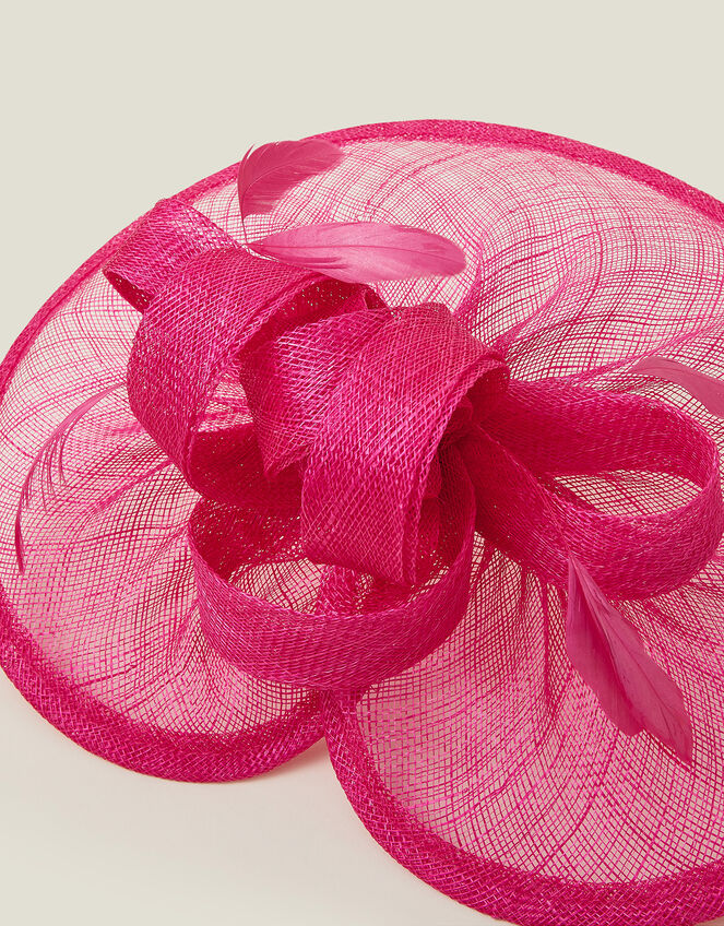 Bow Disc Fascinator, Pink (PINK), large