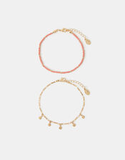 2-Pack Sun Charm Anklets, , large