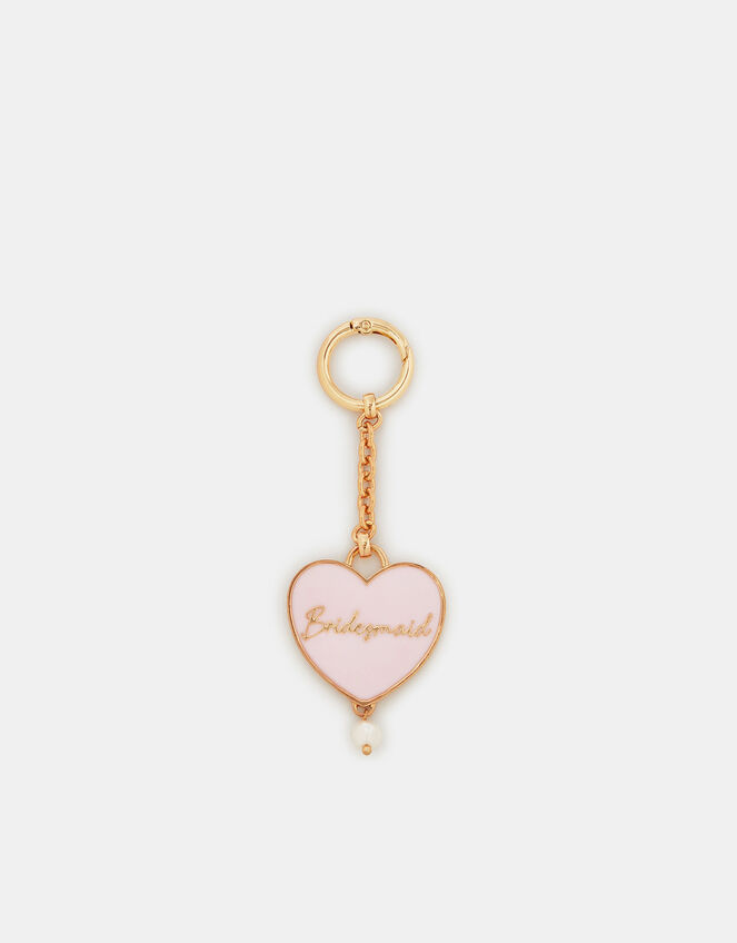 Bridesmaid Heart Keyring, , large