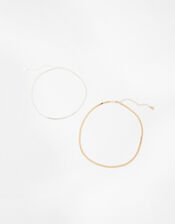 Snake Chain Necklace Set of Two, , large