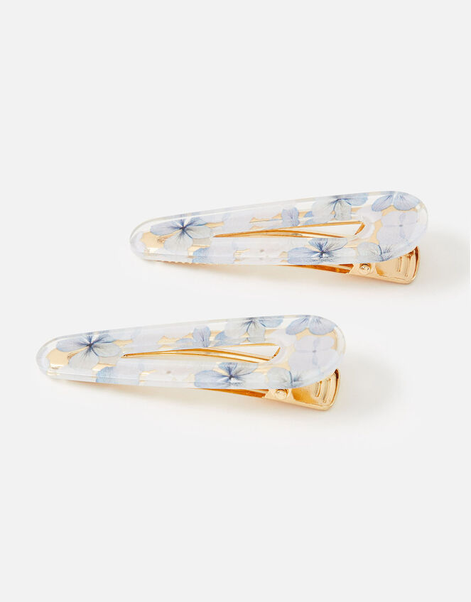 Floral Resin Snap Clip Twinset, , large