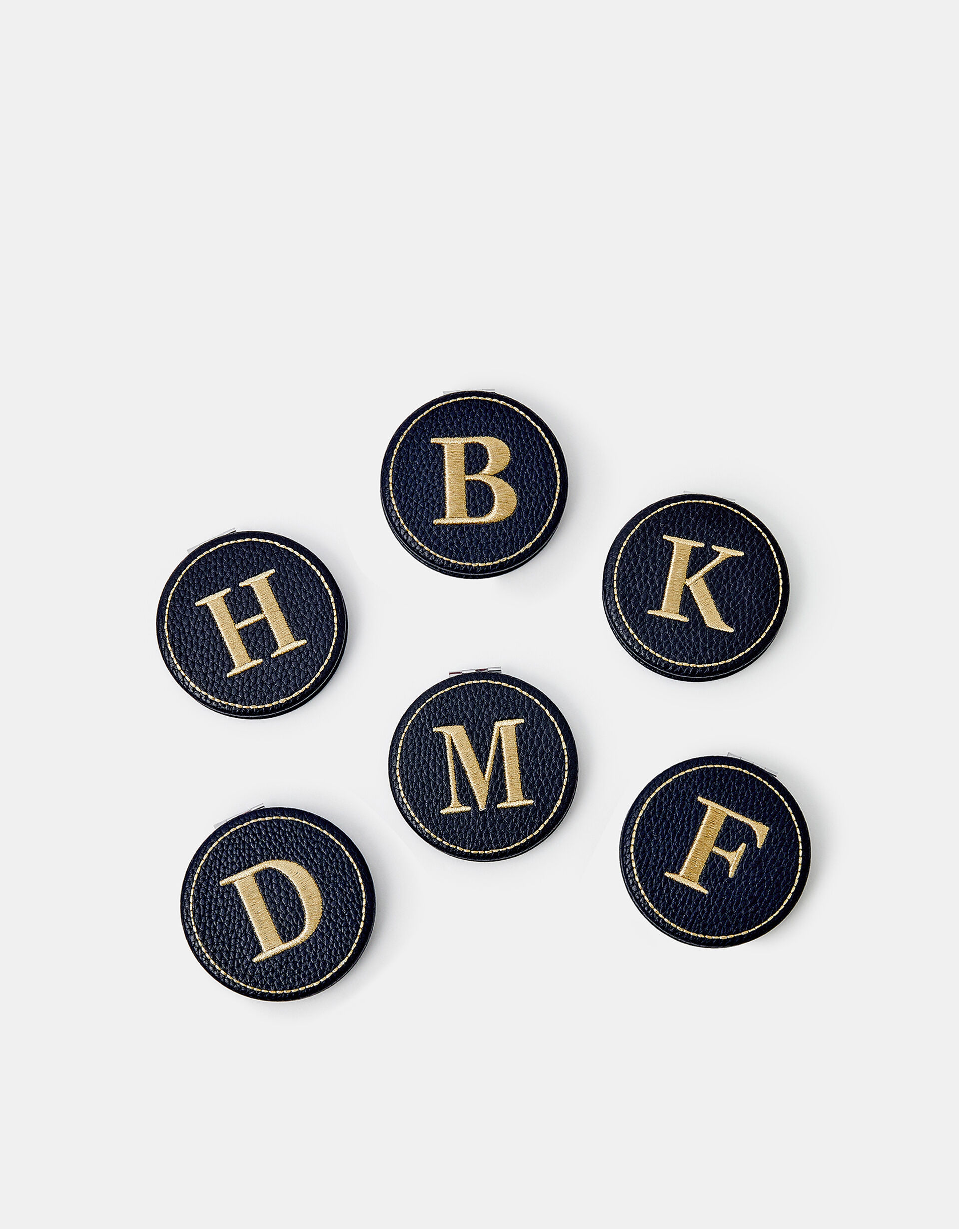 Initial Compact Mirror, Blue (NAVY), large