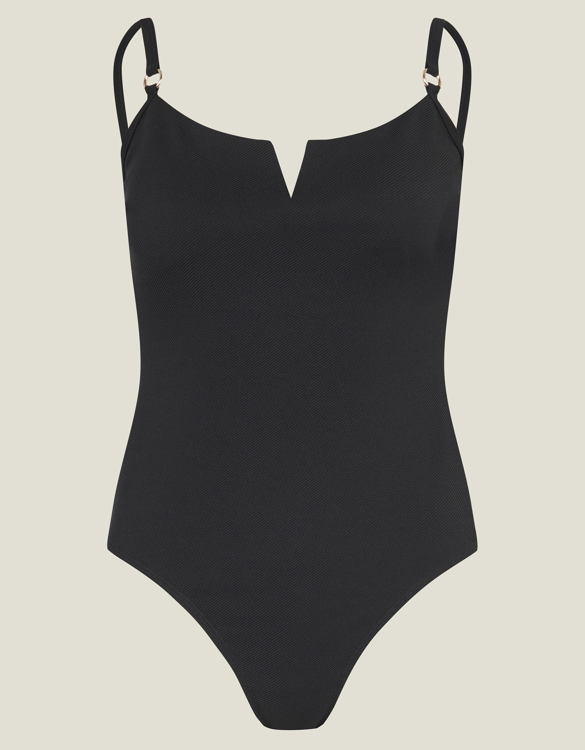 V Front Shaping Swimsuit Black Bikinis Swimsuits Accessorize UK