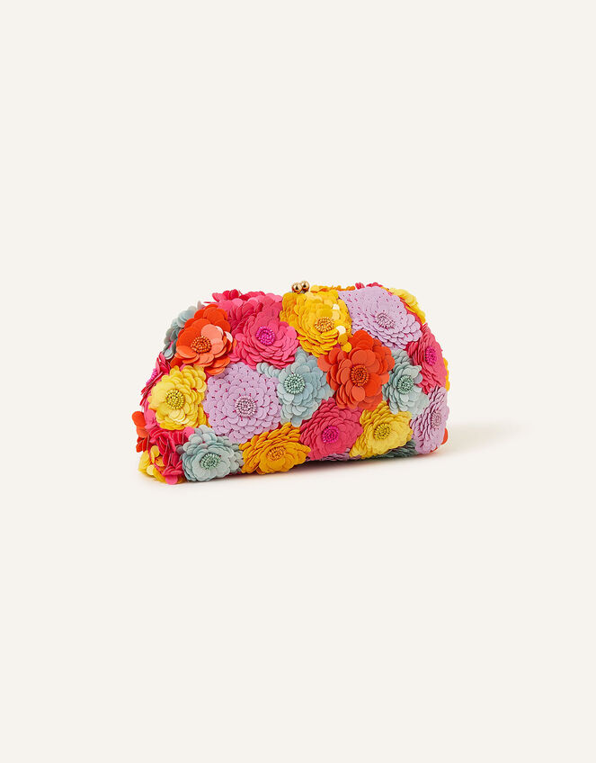 3D Floral Clutch Bag, , large
