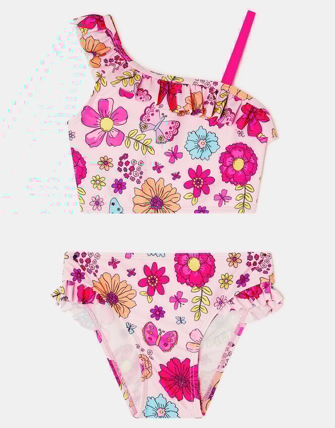 Girls Retro Bloom Bikini Set, Multi (BRIGHTS MULTI), large