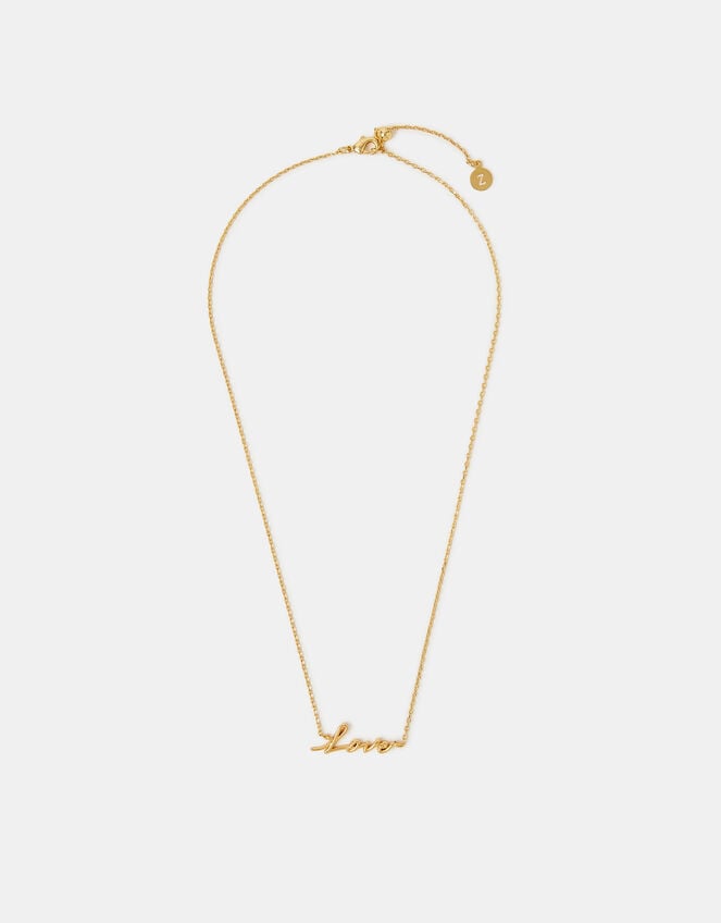 14ct Gold-Plated Love Necklace, , large