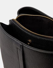 Webbing Strap Crossbody Bag , Black (BLACK), large