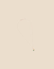 Recycled Sterling Silver Aventurine Leaf Pendant Necklace, , large