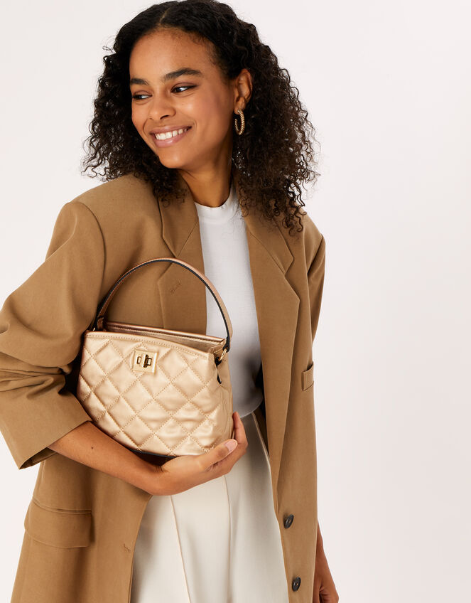 Quilted Handheld Small Bag, , large