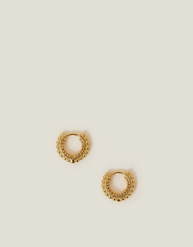 14ct Gold-Plated Bobble Hoop Earrings, , large