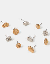 5-Pack Mix Molten Stud Earrings, , large