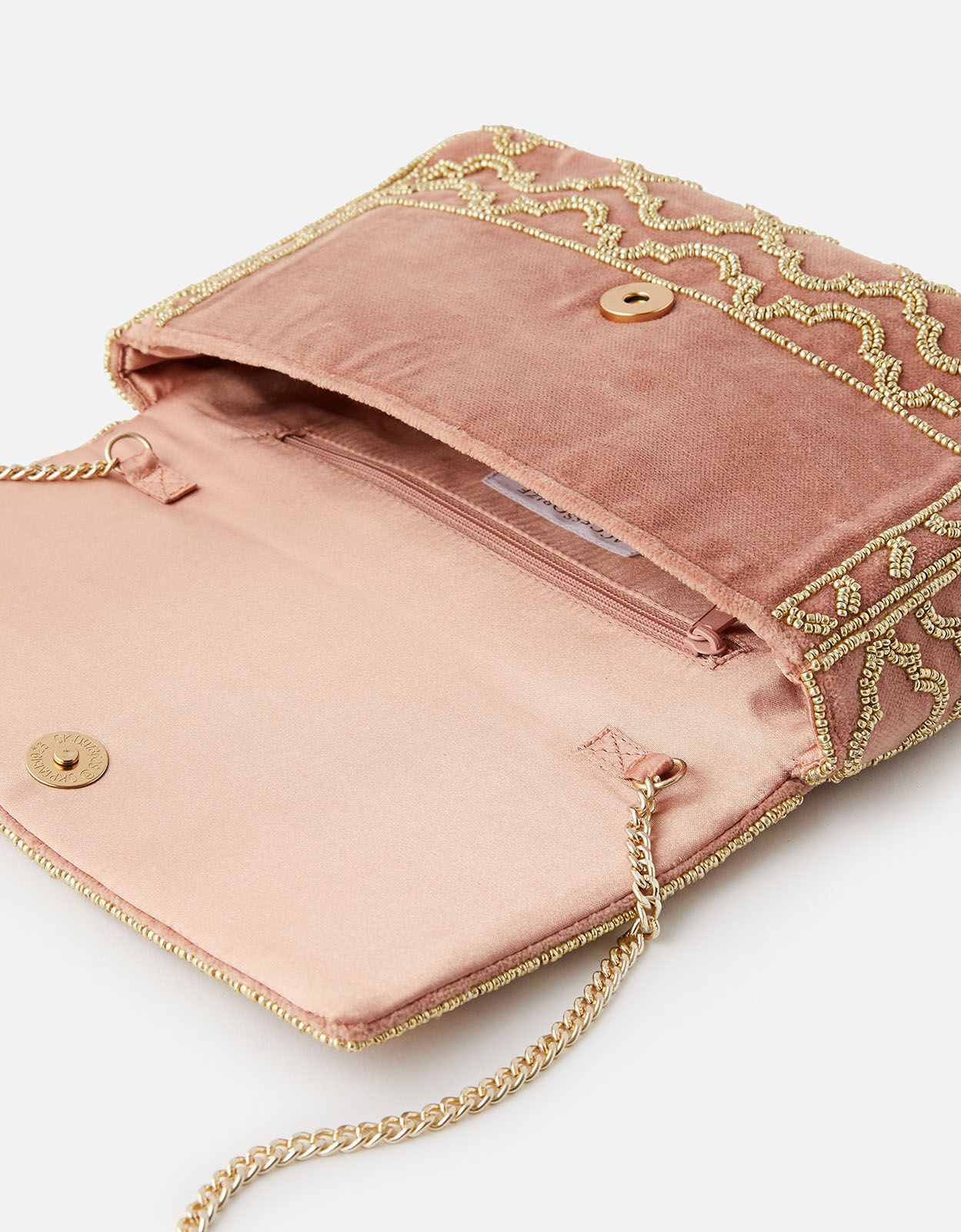 Pink velvet clutch online