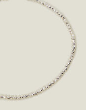 Sterling Silver-Plated Beaded Anklet, , large
