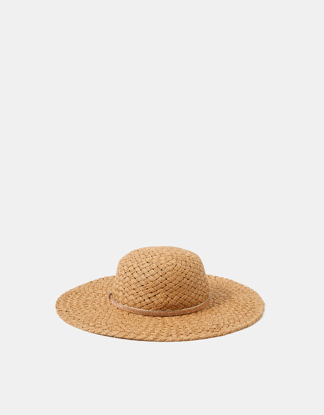 Sparkle Floppy Straw Hat, , large