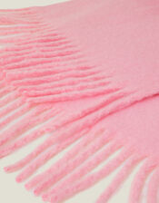 Plain Tassel Scarf, Pink (PINK), large