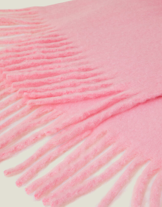Plain Tassel Scarf, Pink (PINK), large