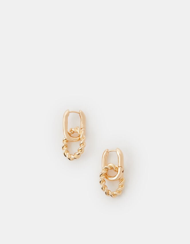 Twist Link Drop Earrings, , large