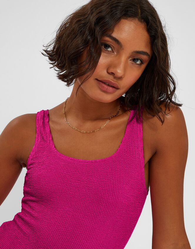 Crinkle Swimsuit, Pink (PINK), large