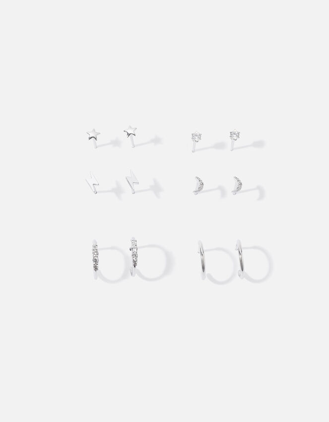 Platinum-Plated Celestial Stud and Hoop Multipack , , large