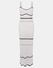 Monochrome Knitted Maxi Dress, Multi (MULTI), large