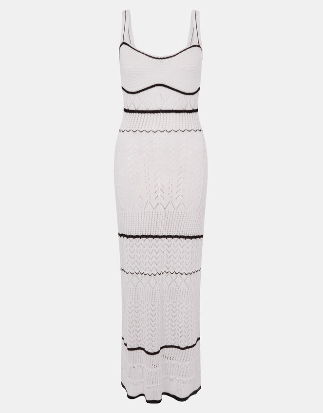 Monochrome Knitted Maxi Dress, Multi (MULTI), large