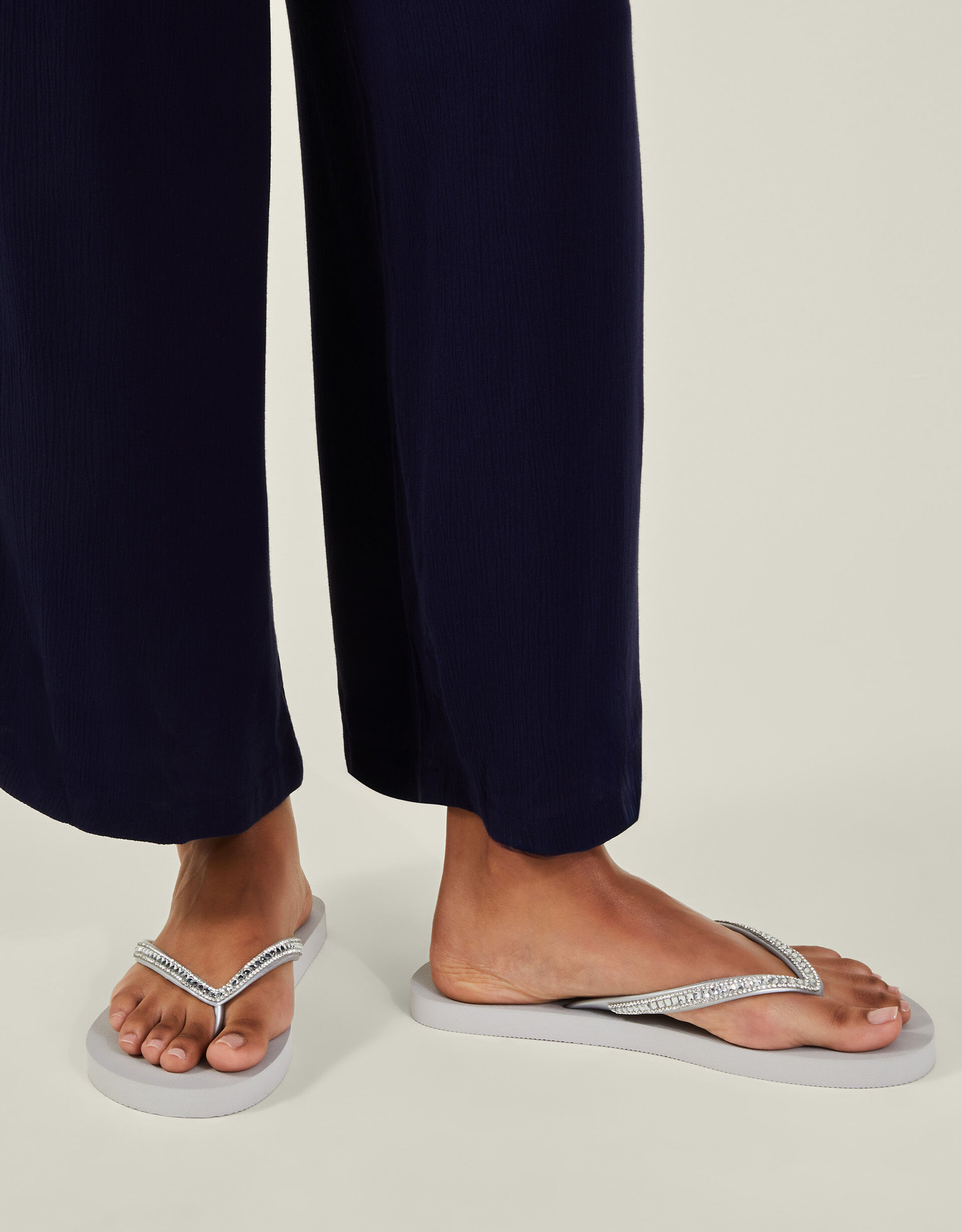 Crystal Embellished Flip Flops Silver | Sandals \u0026 Flip Flops | Accessorize  UK