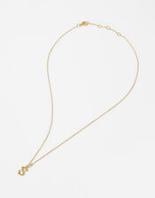 Gold Vermeil Initial Pendant Necklace - S, , large