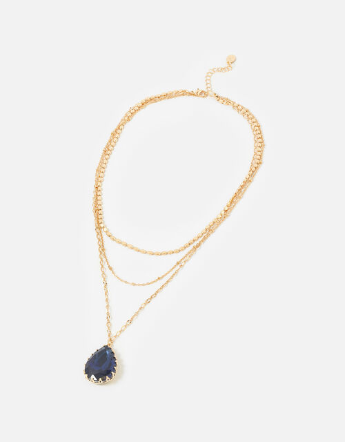 Blue Harvest Layered Gem Necklace, , large