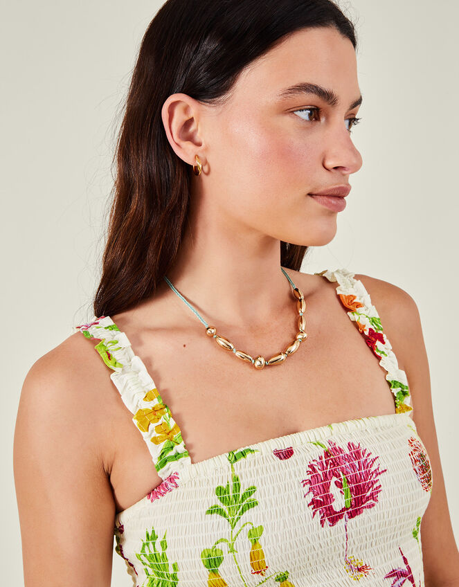 Botanical Mini Dress, White (WHITE), large